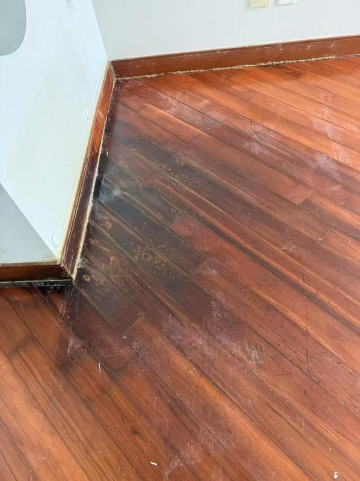 木地板打磨翻新工作照片