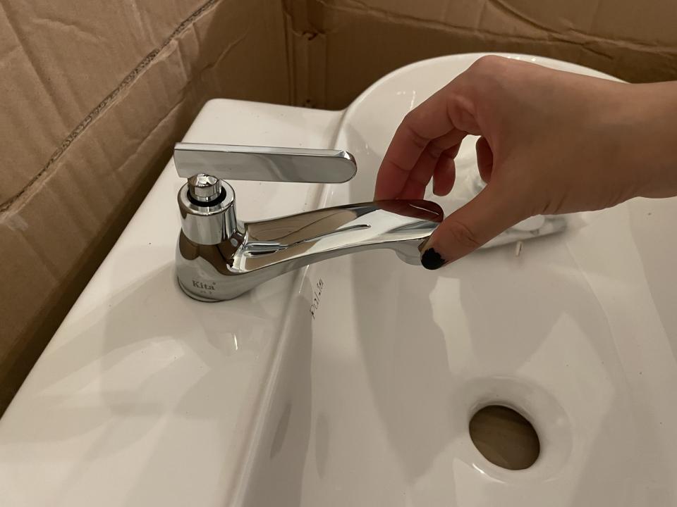 洗手盆安裝工作照片