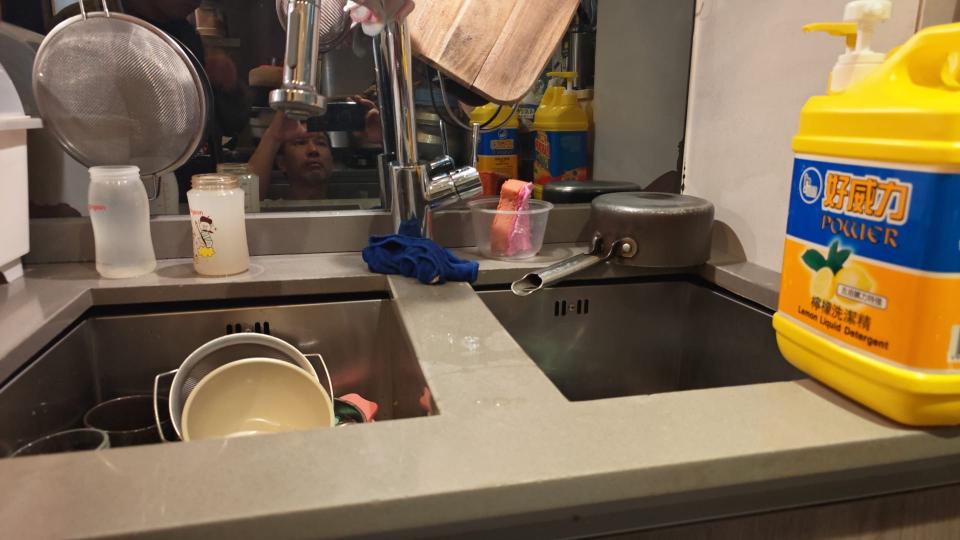 廚房鋅盤安裝工作照片