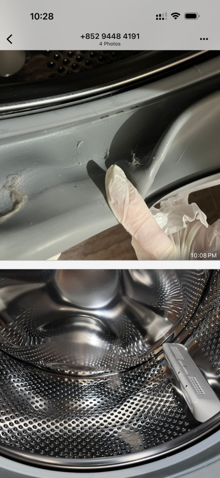 洗衣機清洗工作照片