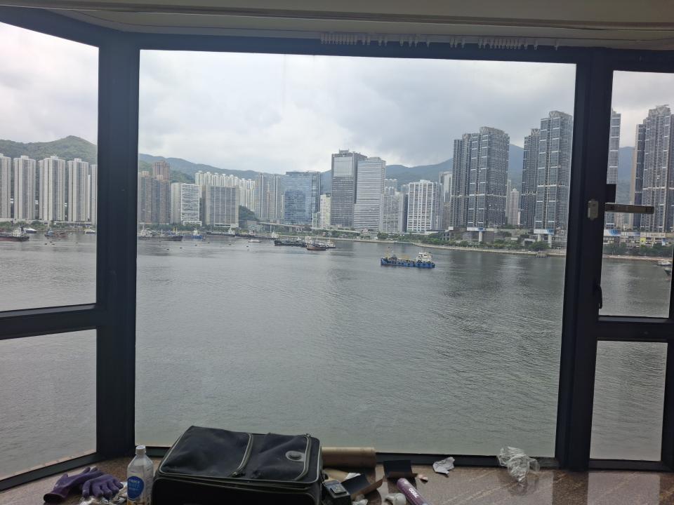 玻璃清潔工作照片