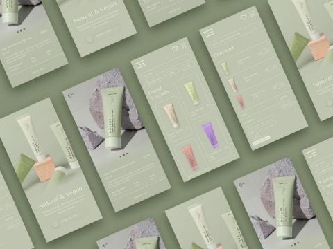 Midori Studio - Korean skincare website layout