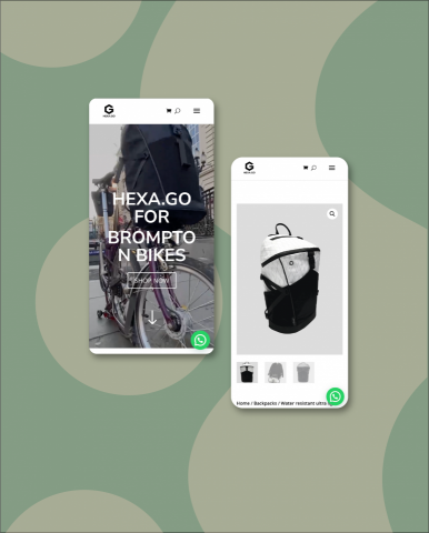 Midori Studio - Hexa.Go water resistant bike bags e-commerce website: hexagogear.com