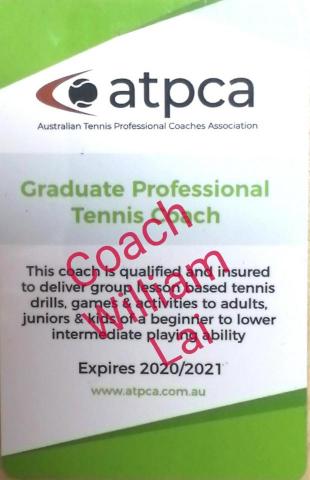 USPTA, ATPCA 持牌網球教練 黎sir - ATPCA 網球教練 USPTA, ATPCA 持牌網球教練 黎sir - ATPCA 網球教練