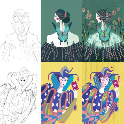 Sinnie Chan - 半身人物創作過程