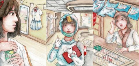 Daisy Kwong - <<Affected stakeholders under the epidemic>>
(hand drawing - watercolor and colored pencils)