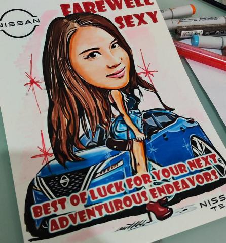 Q.Comic似顏漫畫人像繪 - 頭搖有尾擺，飄移境界....
每次畫車都要唱呢首歌
真係好耐無畫車了！