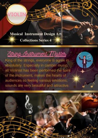 Silverlighting Melodic Design  - Design Art Collections -  Musical instrument Series samples