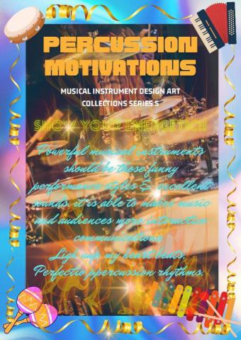 Silverlighting Melodic Design  - Musical instruments Design Art Series Sample (Percussion Motivations) 