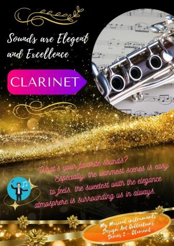Silverlighting Melodic Design  - Musical instruments Design Art Series Sample (Clarient) 