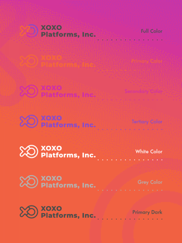 Allan Chan - XOXO, Platforms, Inc. VI Design (Logo + Color)