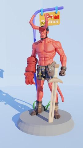 超記29 - 地獄男爵3D建模1