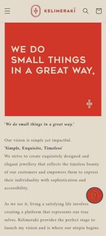 aboutsuesays. - 香港珠寶KELIMERAKI設計品牌網站內容