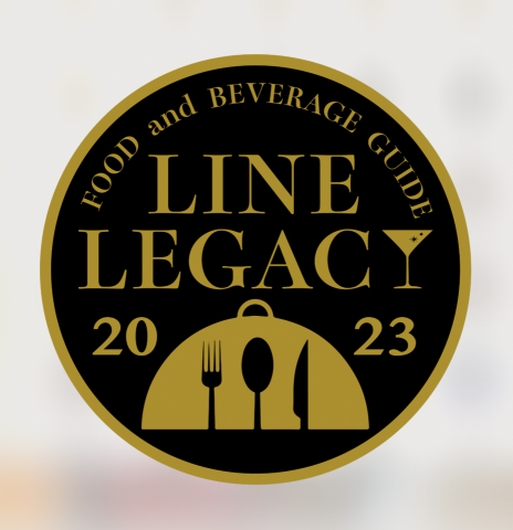 Ling - LINE傳世飲食指南2023 Logo設計初稿，客戶要求Logo要包含雞尾酒與菜式元素