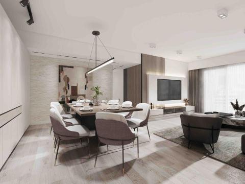 Cheng Chak Man - 近排完成的設計作品：肇輝台特色單位連天台，舊樓全屋翻新，設計風格：現代時尚簡約