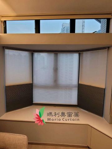 窗簾瑪利奧 - 半山日夜蜂巢簾完成品照片 窗簾瑪利奧 - 半山日夜蜂巢簾完成品照片