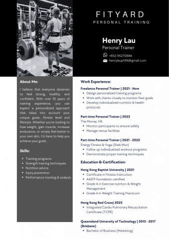 Henry Lau - en resume Henry Lau - en resume