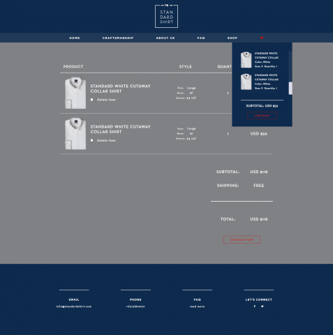 Lotus Creation Concepts Ltd - Standard Shirt - 前端開發和後端使用WooCommerce
Standard Shirt - Frontend Development and Backend with WooCommerce