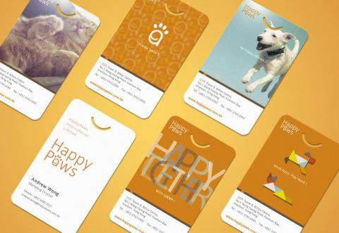 LOCK YUEN CREATIVE - Brand Building & CI Design for HappyPaws (Namecards Design)