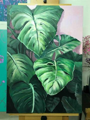 深圳市一品格文化艺术有限公司 - 客戶客廳裝飾油畫