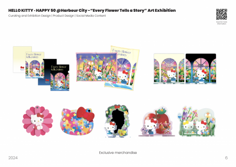 Esther Yau - HELLO KITTY · HAPPY 50 @Harbour City - “Every Flower Tells a Story” Art Exhibition
Curating and Exhibition Design | Product Design | Social Media Content