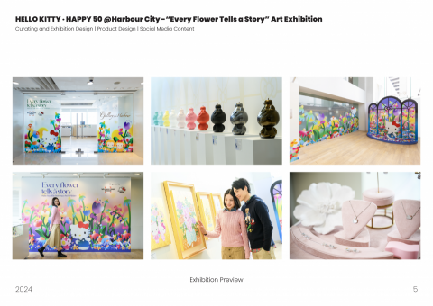 Esther Yau - HELLO KITTY · HAPPY 50 @Harbour City - “Every Flower Tells a Story” Art Exhibition
Curating and Exhibition Design | Product Design | Social Media Content