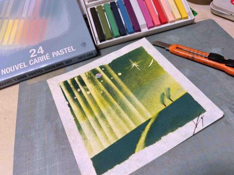 Kayan.Pastelarts - 日本和諧粉彩準指導師教案之極光之丘