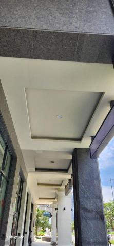 甲殼類大頭呆 - 挑高樓層天花板，油漆：批土+底漆+完工