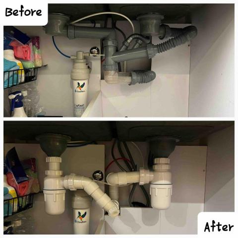 駿翹水喉渠務工程有限公司 - 廢除鋅盤底灰軟喉， 更換成標準白膠喉