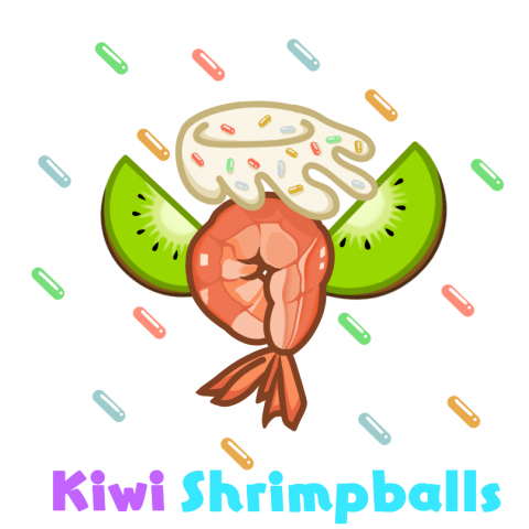 Prima Ng - 台灣美食店奇異果蝦球Logo設計