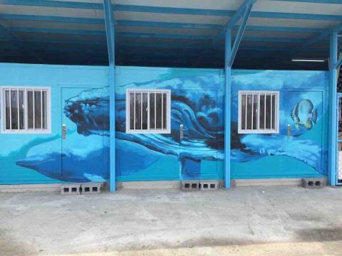 草木文創 - 完成另一面牆-潛水民宿