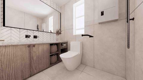 Alson Chen -  Island Harbourview Render Design - Guest Bathroom 