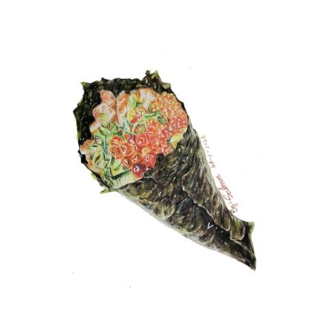 KatrinaSketch - 為英國列斯一家Omakase日本料理繪畫，於餐廳作擺設。