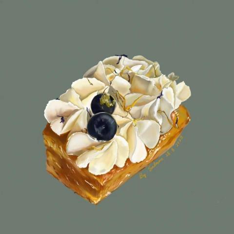 KatrinaSketch - 為英國一家Cafe畫的蛋糕插畫