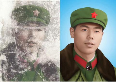 老照片修复专家 - 军人照片修复