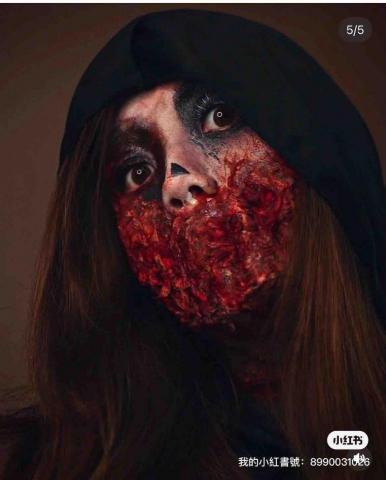 Cherish Poon - 恐怖萬聖節特技爛面妝