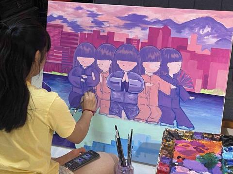 Chung Yee Chiu - 為香港栢寧酒店繪畫，並長期於酒店展出