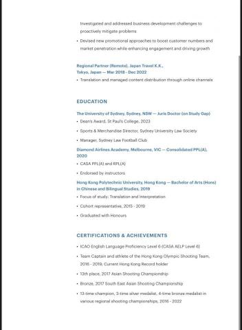 Charlie Hua - CV - page 2