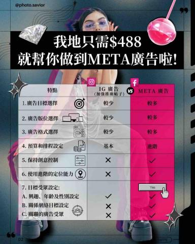 Photo Savior Marketing Limited - B. 代客人設定 Meta 廣告管理員服務
HKD $488/1個廣告設定
包括:廣告設定、精準篩選、預算優化 Photo Savior Marketing Limited - B. 代客人設定 Meta 廣告管理員服務
HKD $488/1個廣告設定
包括:廣告設定、精準篩選、預算優化