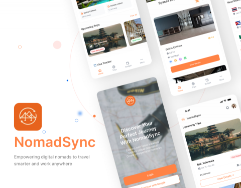 Ceci Wong - NomadSync 是一款為數位遊牧族群量身打造的旅遊與工作整合應用程式，提供共用工作空間搜尋、簽證到期提醒、行程規劃與預算管理等一站式功能。致力於幫助遠距工作者更輕鬆地規劃生活與工作，提升行動效率、減少旅行焦慮，打造流暢、智能且井然有序的移動生活體驗。