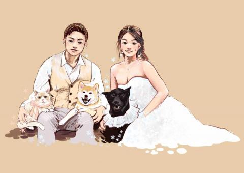 Po Po - 婚禮插畫 客製
