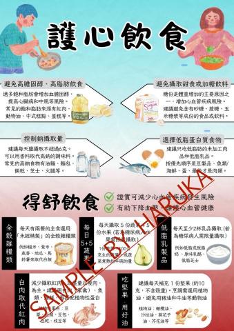 Haruka Kawazoe - 為心臟科病房設計的「護心飲食」單張 Haruka Kawazoe - 為心臟科病房設計的「護心飲食」單張