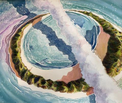 HOI WAN IP - Watercolour on paper
 HOI WAN IP - Watercolour on paper