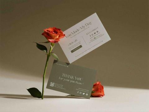 Justin, INRASSION - 簡約現代風格的個人品牌感謝卡片