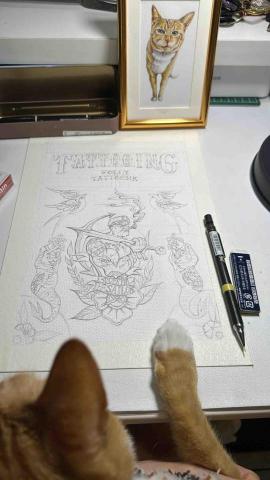 Tung Yi Chun - 畫畫過程