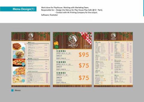 Kiki Fung - Menu Design (餐牌設計）