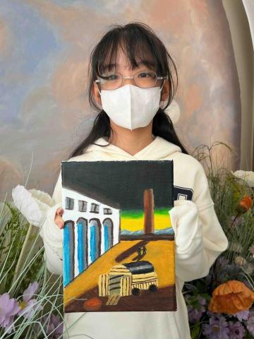 璦琦美術工作室 - 學生作品：臨摹練習（Giorgio de Chirico）