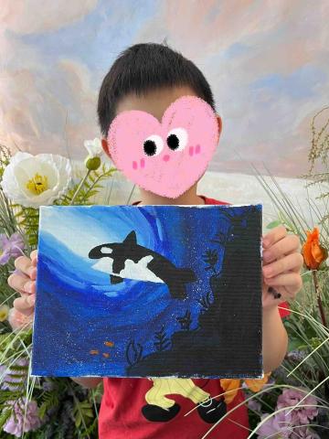 璦琦美術工作室 - 學生作品：神秘的深海世界（創意畫）